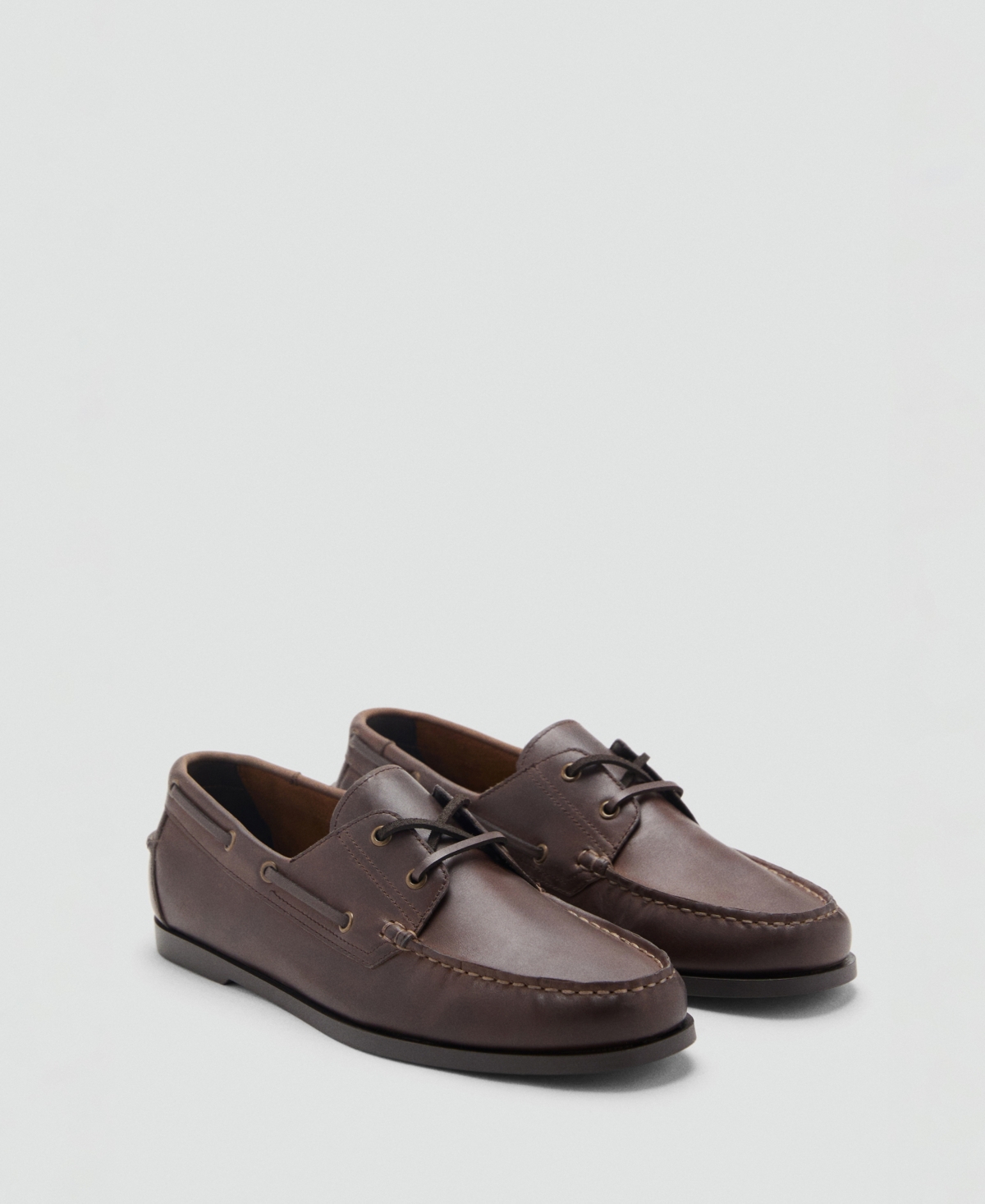 Mango Men's Leather Nautical Shoes
