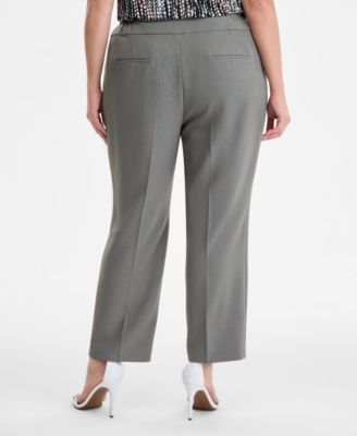Plus Size High-Rise Slim-Leg Pants