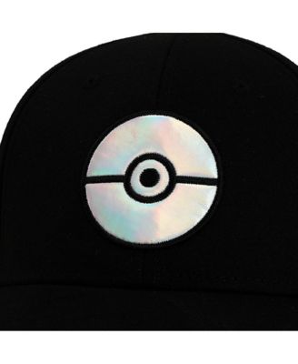 Men's Pokemon Adult Holographic PU Pokeball Black Elite Flex Hat…