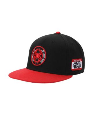 Men's Spider-Man Into The Spider-Verse Miles Morales Logo Adult Black Snapback Cap