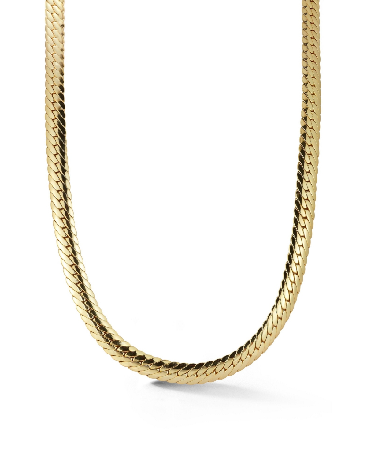 Gold Plated Snake Chain Collar Necklace - Gold
