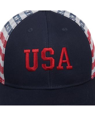 Men's 4th of July American Flag USA Blue Trucker Hat