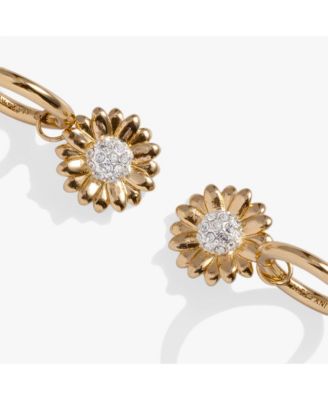 Sunflower Huggie Earrings