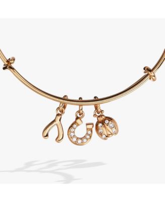 St Patricks Day Bangle Bracelet Love And Luck Muli Charm