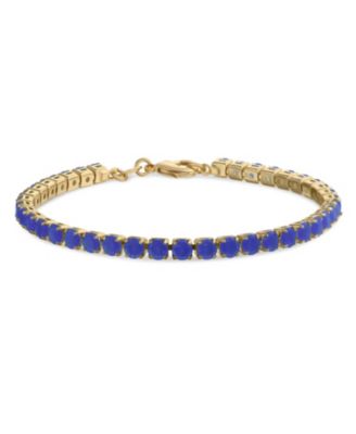 Classic 12CTW Prong Basket Set Solitaire Round Cubic Zirconia Cabochon CZ Tennis Bracelet Gold Plated 7.5 Inch