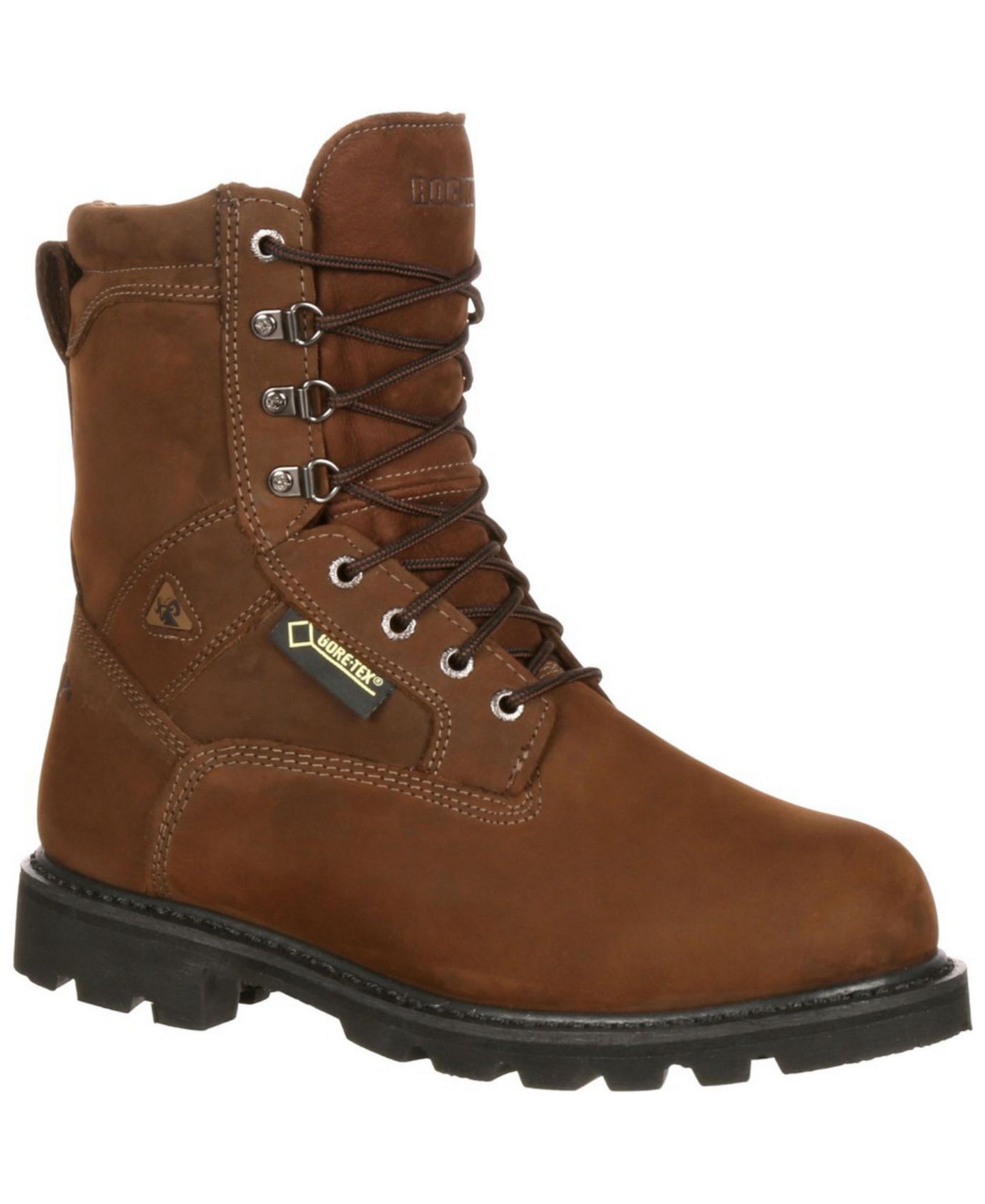 Мужские ботинки ROCKY Ranger Steel Toe GORE-TEX Waterproof 600G Insulated Work Boot, цвет: Коричневый — фото 2