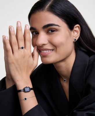 Women's Analog Black Stainless-Steel Watch, 16mm