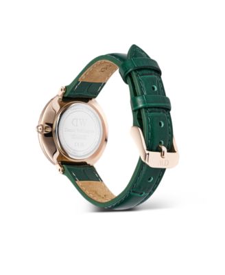 Women's Analog Green Leather Watch, 32mm