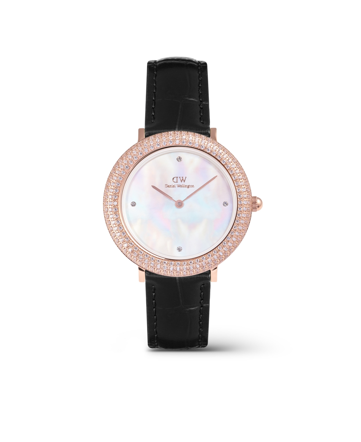 Women's Analog Black Leather Watch, 32mm - Black