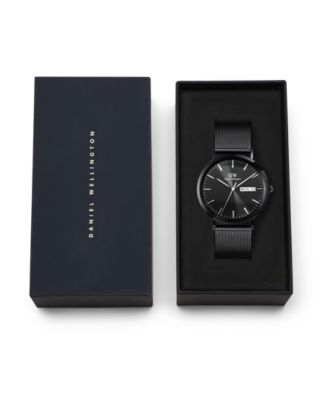 Men's Analog Black Stainless-Steel Watch, 40mm