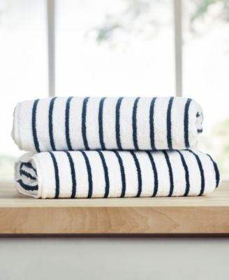 Cabana Stripe Cotton 2-Pack Beach Towels, 30" x 70"