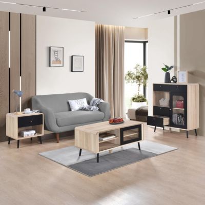 Nathan Sideboard Storage Cabinet with Drawers Open and Close Shelves