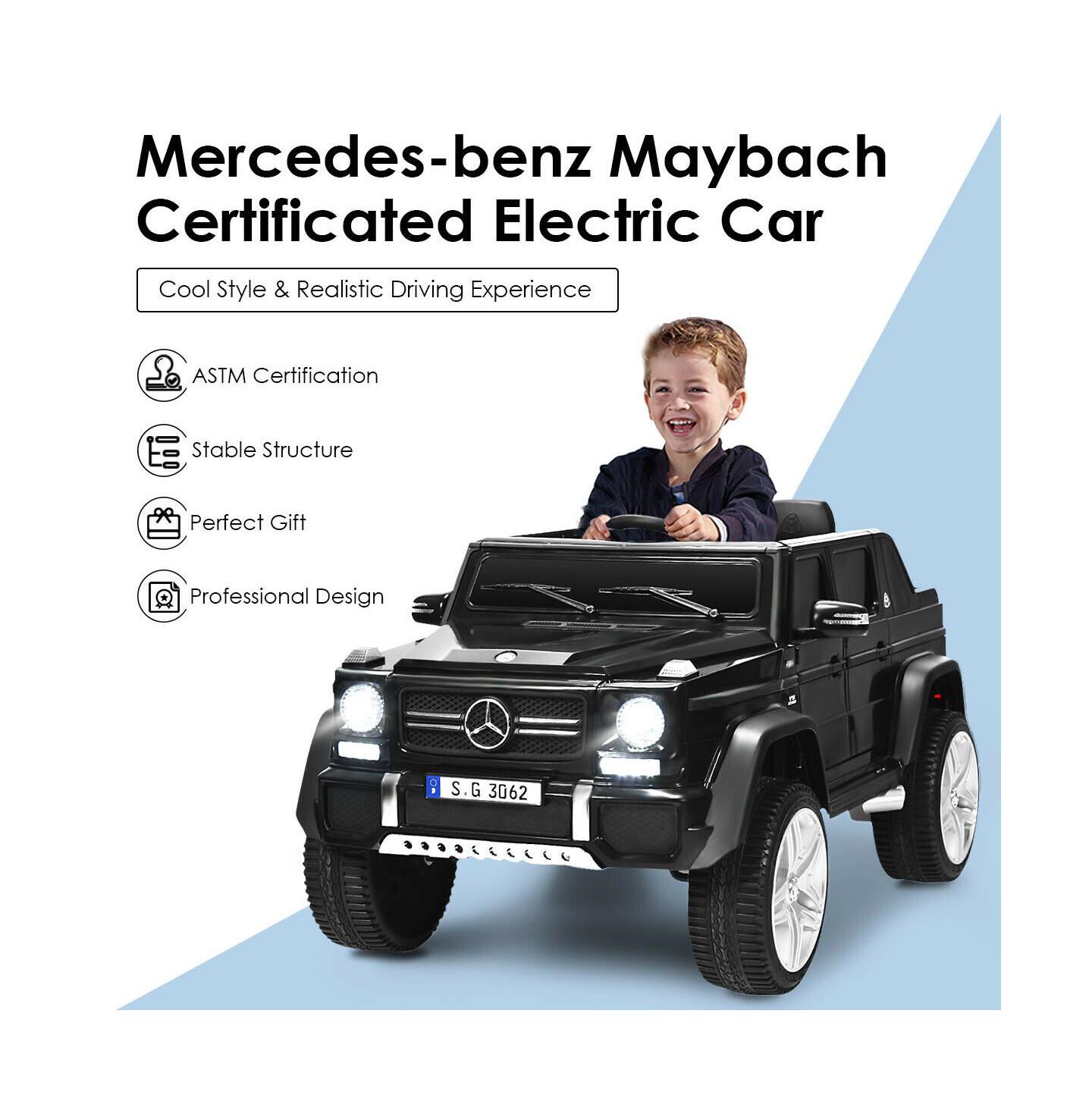 Детская игрушка Mecale 12V Licensed Mercedes-Benz Maybach Remote Control Ride-On Car, 1 Seat, Ages 3-7, цвет: Чёрный — фото 6