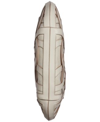 Baldwin Woven Leather Floral Shoulder Bag