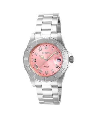 Women's 14360 Angel Quartz 3 Hand Pink Dial Watch
