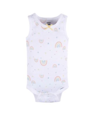 Baby Girls Sleeveless Flowers Onesies, 5-Pack