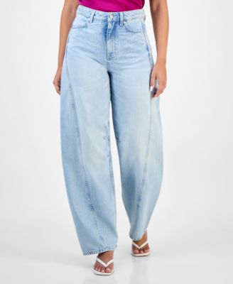 Women's Cotton High-Rise Ankle Balloon Jeans