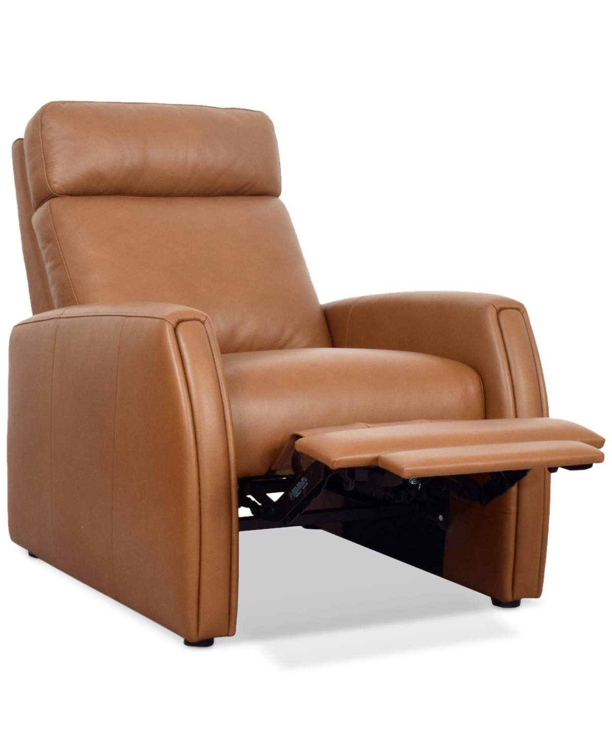 Macy's Touville Leather Push Back Recliner, Exclusively At  In Brown