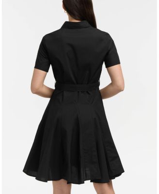 Women's Short Sleeve Flared Shirt Dress