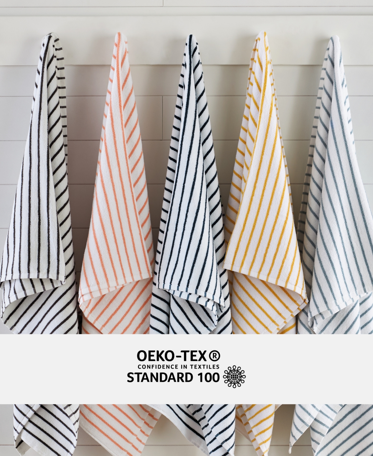 Ienjoy Home Cabana Stripe Cotton 2-pack Beach Towels, 30" X 70"