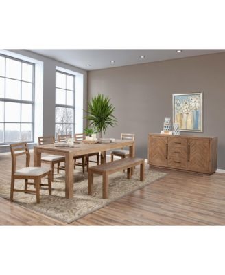 Distressed Solid Wood Dining Bench for Home Dining Room or Kitchen Seating