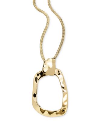 I.N.C. International Concepts - Chunky Hammered Link Long Pendant Necklace, 28-3/4" + 3" extender