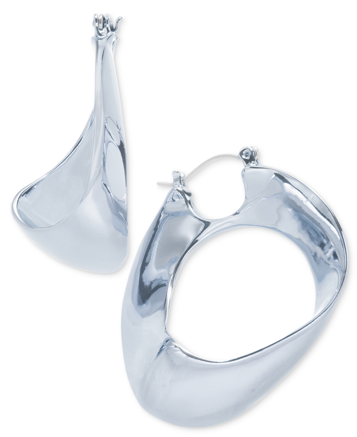 Gold-Tone Twisted Hoop Earrings, Exclusively at Macy's - Silver
