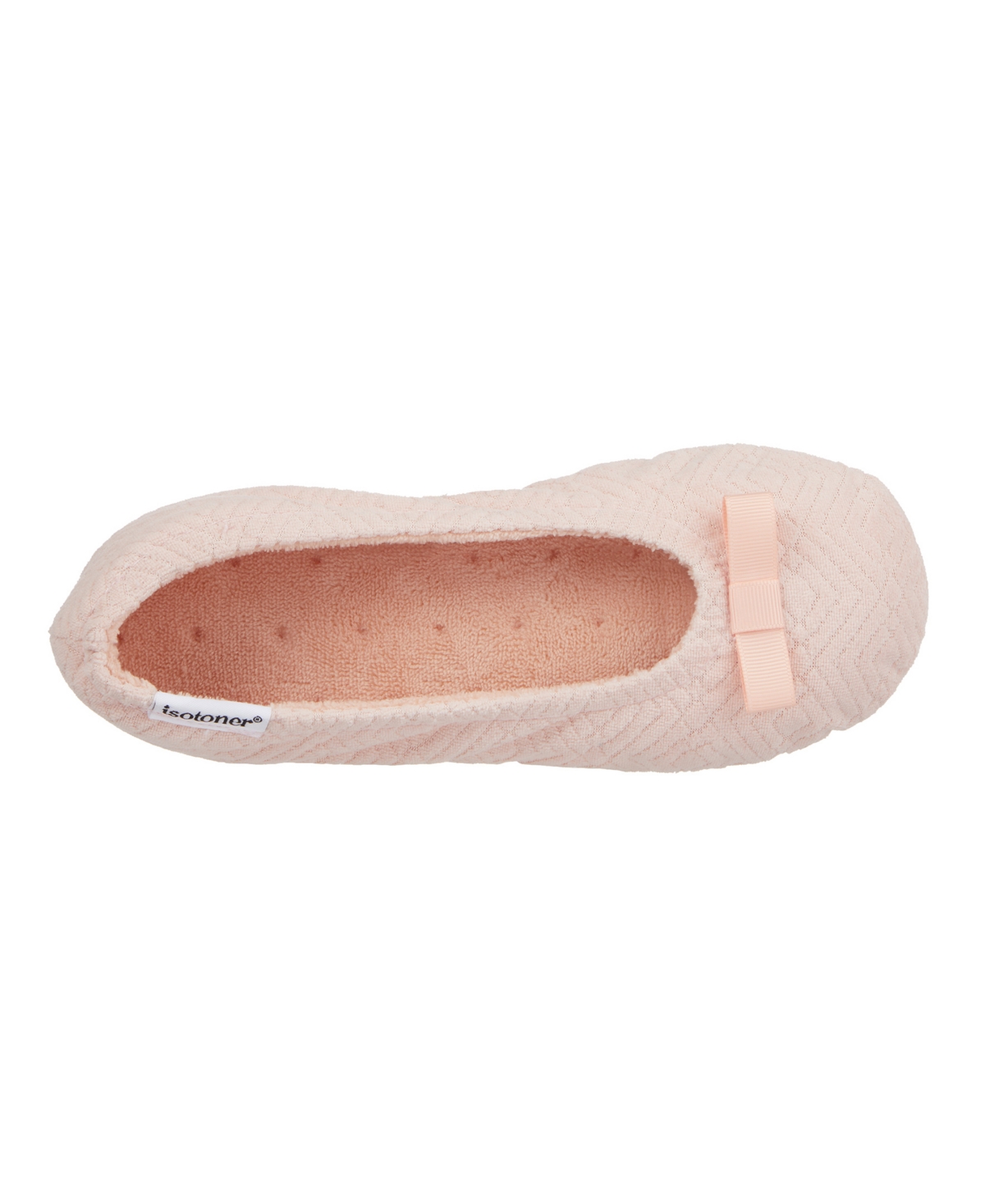 Isotoner Signature Women's Gemma Microterry Ballerina Slippers In Pink