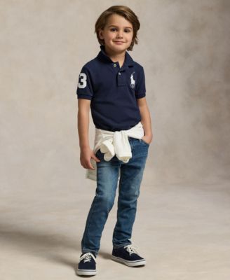 Toddler and Little Boys Big Pony Cotton Mesh Polo