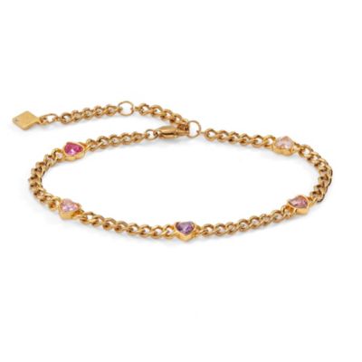Heart Curb Chain Bracelet