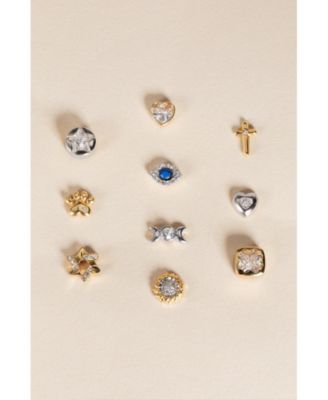Crystal Clover Mini Studs