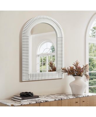White Arch Rectangle 36-Inch Tall Wall Mirror, Accent and Vanity