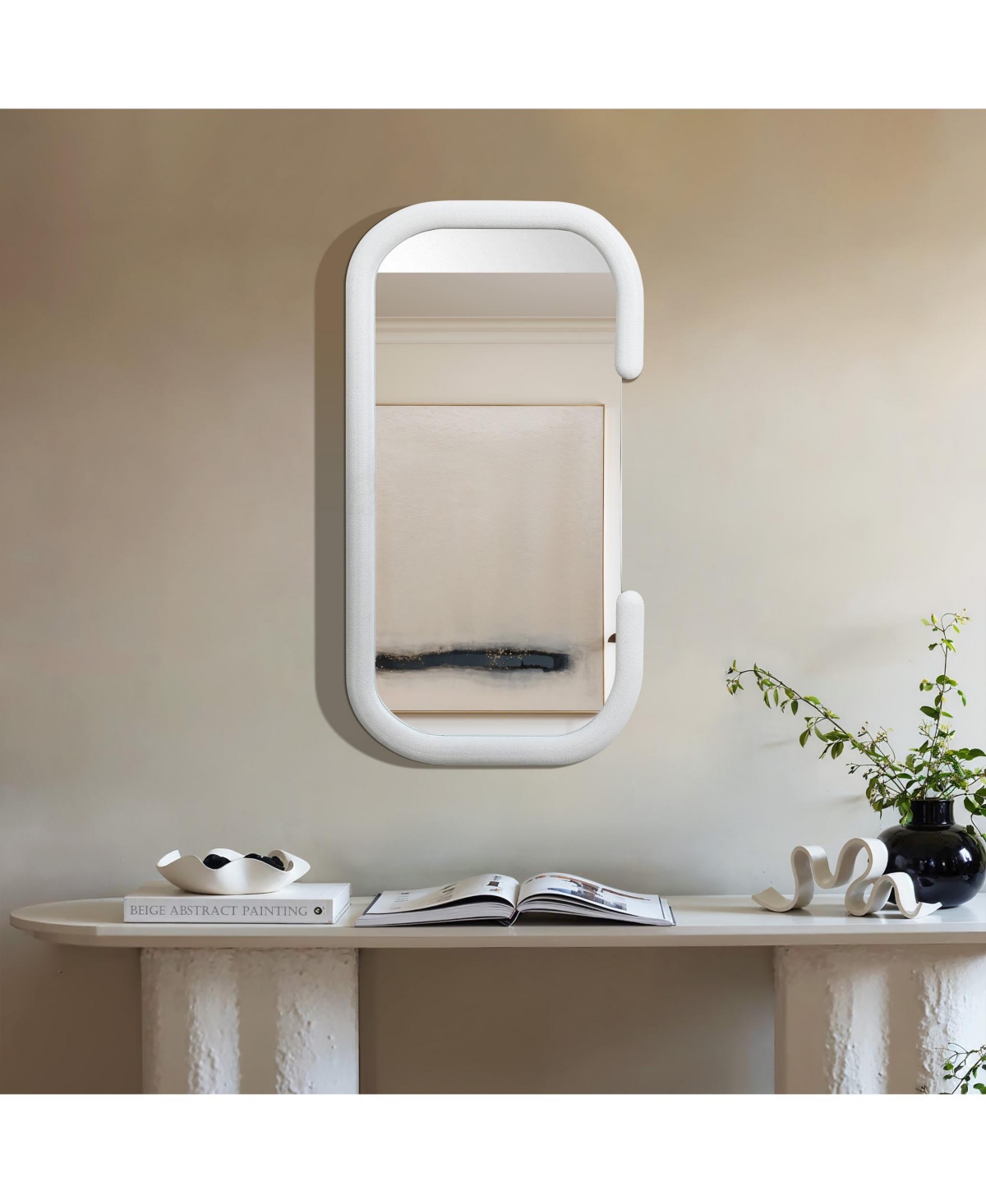 Luxenhome White C-frame Accent And Vanity Wall Mirror