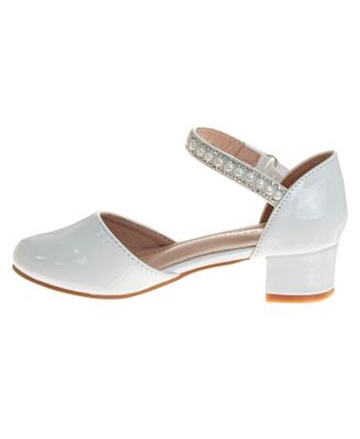 Little Girls Rhinestones Low Heeled Dress Shoe