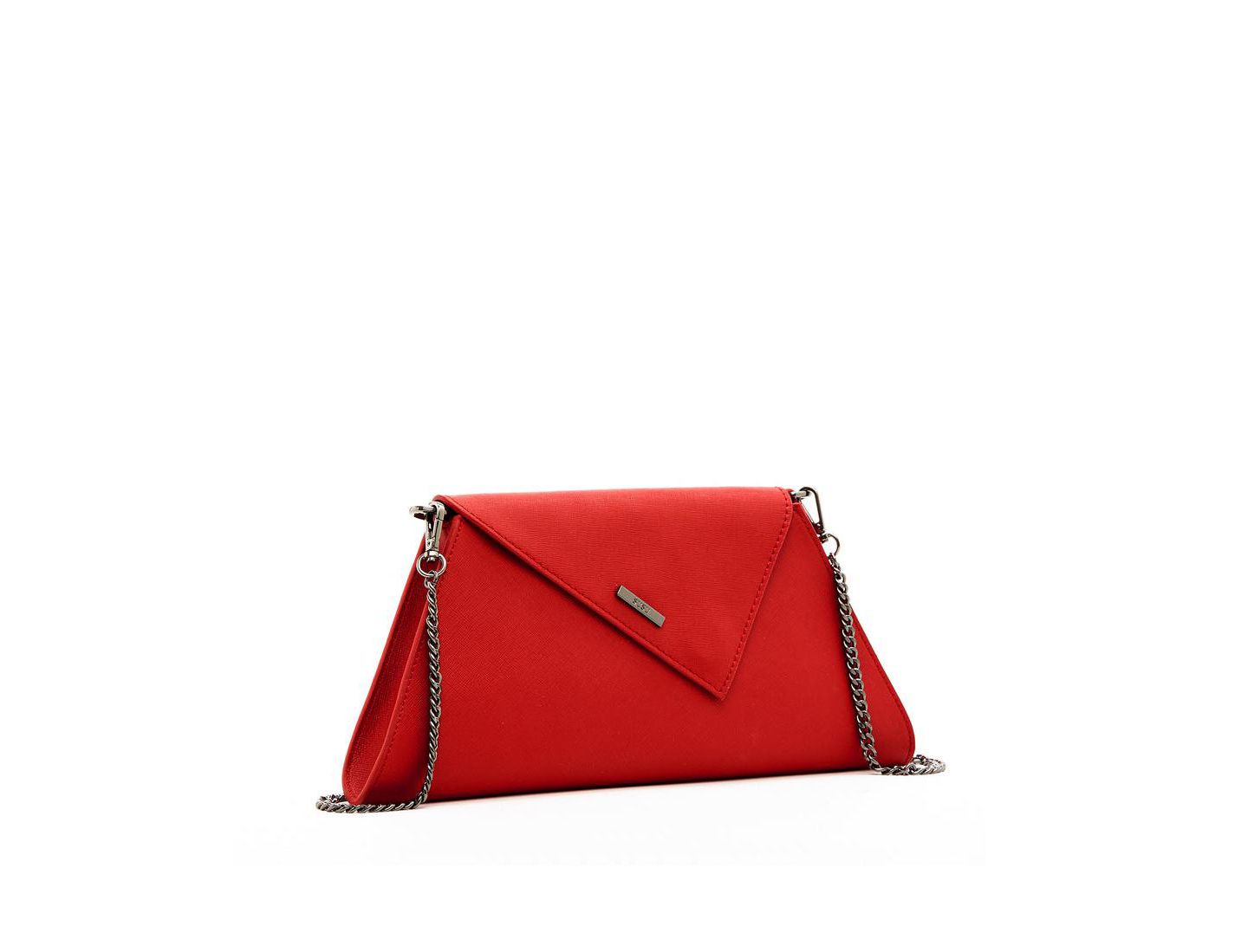 Женский клатч SUSU Red Clutch Bag Saffiano Leather Clutch Purse Crossbody Evening Purse Unique Red Handbag, цвет: Красный — фото 4