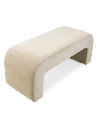 47" Velvet Upholstered Waterfall Bench, Modern Bed Bench for Living Room or Entryway