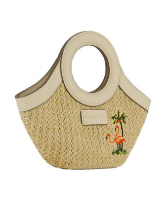 Flamingo Embroidery Mini Tote