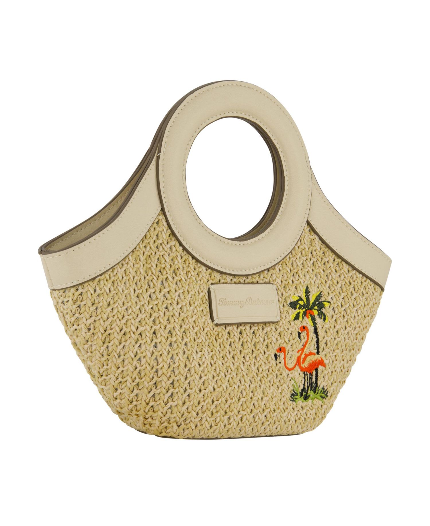 Flamingo Embroidery Mini Tote