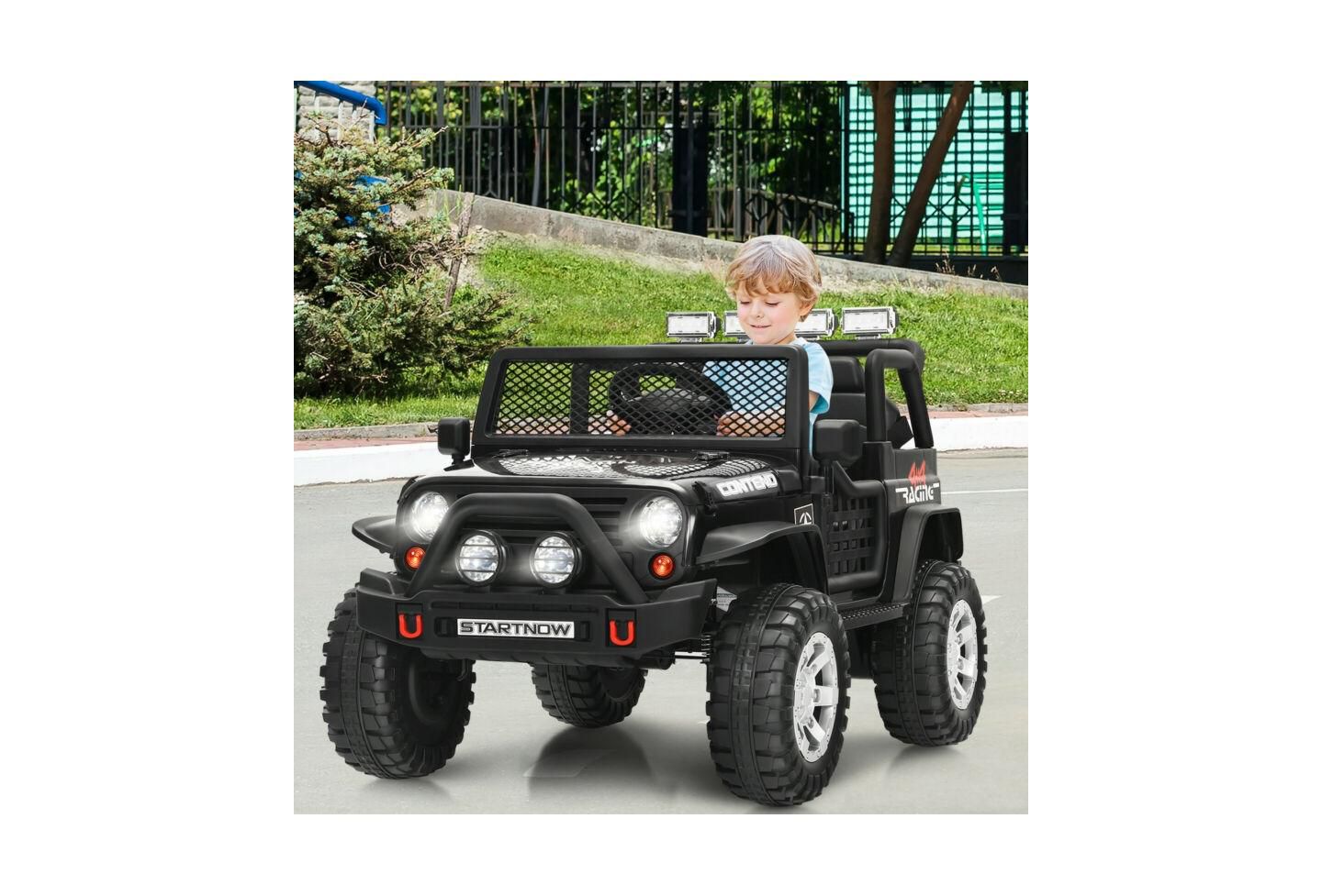 Детская игрушка Mecale 12V PP Remote-Control LED Lights Ride-On Truck, 110 Lbs Capacity, от 3 лет, цвет: Чёрный — фото 9