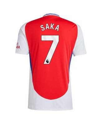 Men's Bukayo Saka Red Arsenal 2024/25 Home Replica Player Jersey