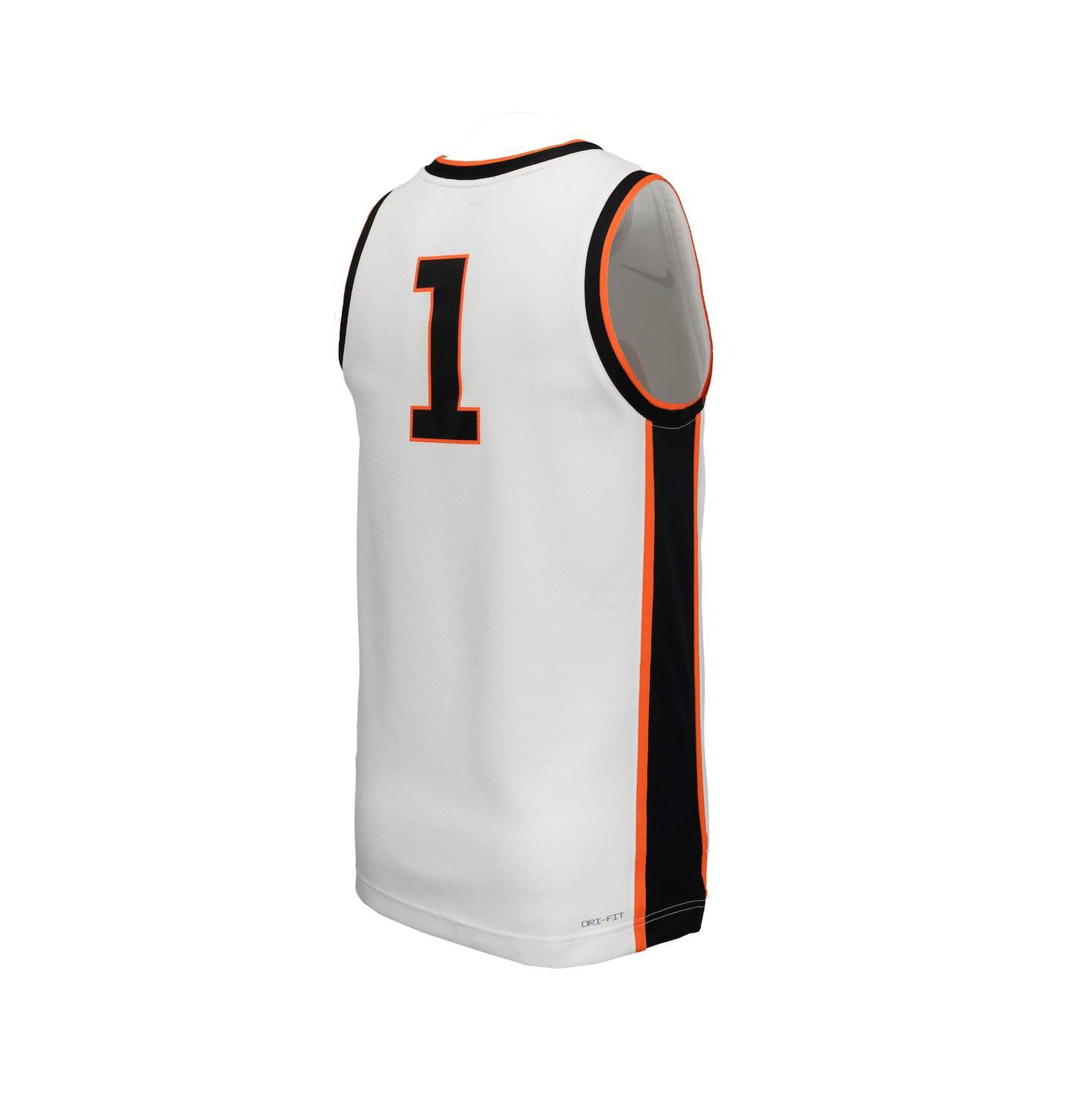 Мужской топ Nike 1 White Oklahoma State Cowboys Replica Basketball Jersey — фото 3