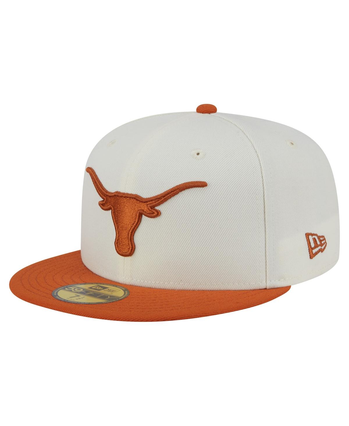 New Era Men's Cream Texas Longhorns Chrome 59FIFTY Fitted Hat - Cream