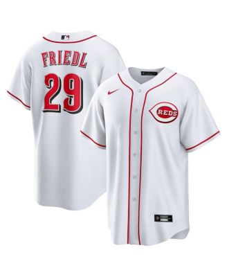 Men's TJ Friedl White Cincinnati Reds Home Replica Jersey