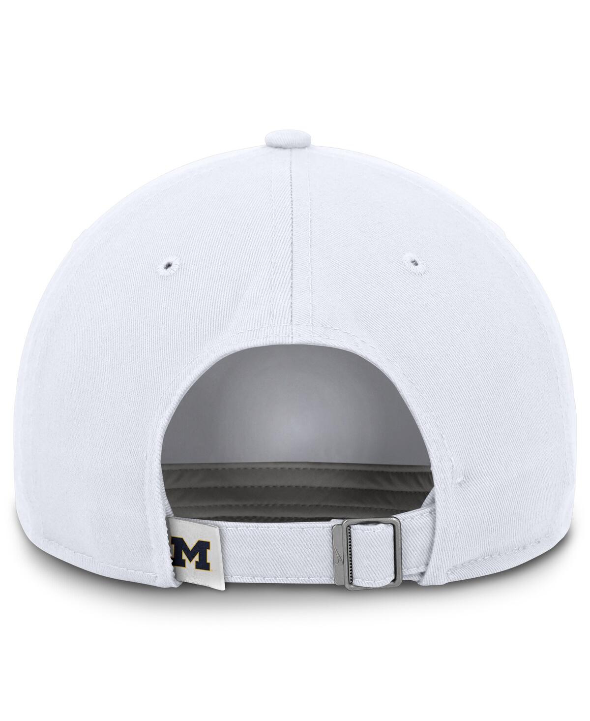 Jordan Men'sâ White Michigan Wolverines Club Swoosh Performance Adjustable Hat
