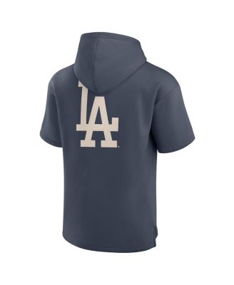 Men's Blue Los Angeles Dodgers Elements Future Ground Lettering Short Sleeve Pullover Hoodie