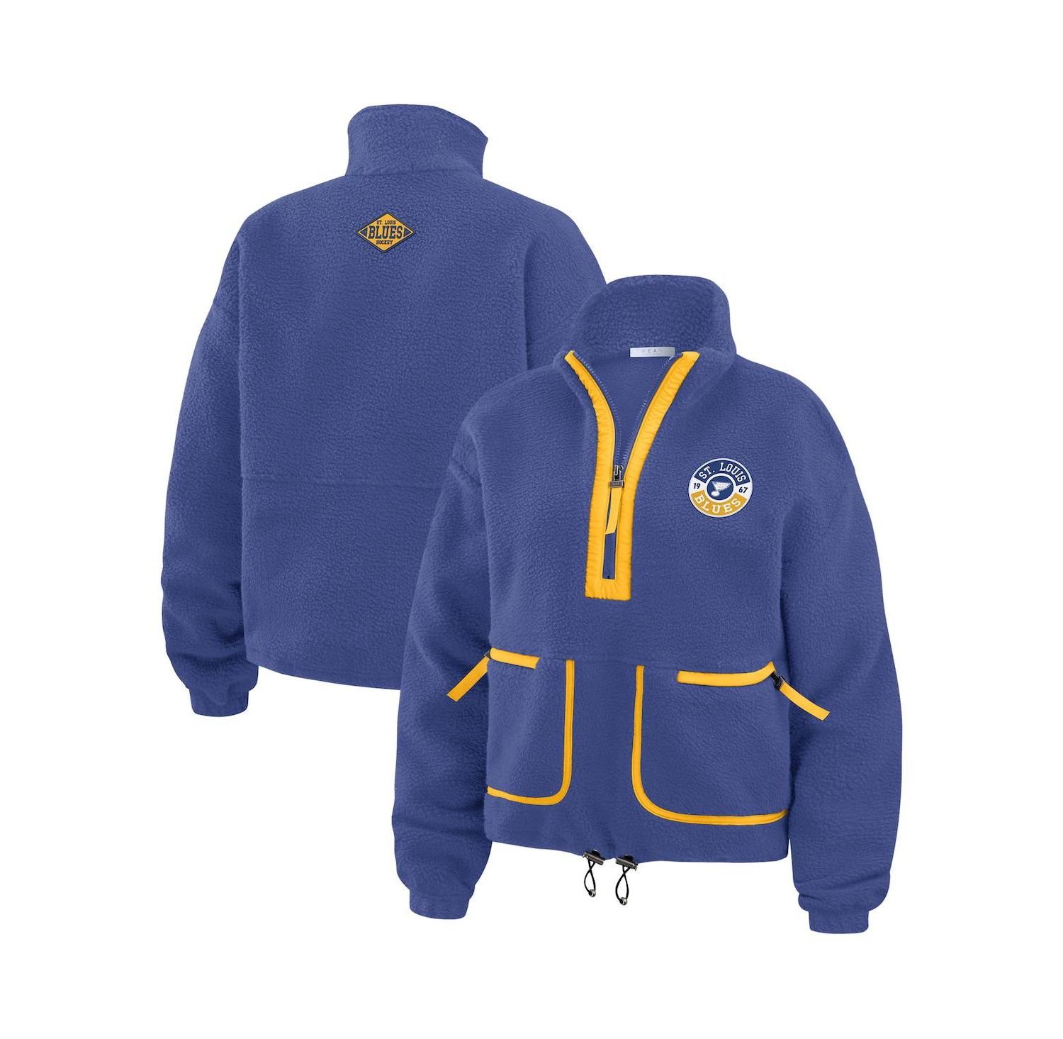 Women's Blue St. Louis Blues Polar Fleece Half-Zip Jacket