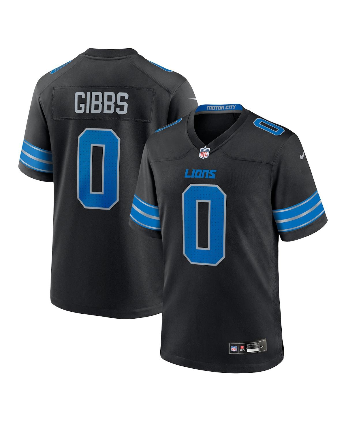 Nike Men's Jahmyr Gibbs Black Detroit Lions 2nd Alternate Game Player Jersey - Black