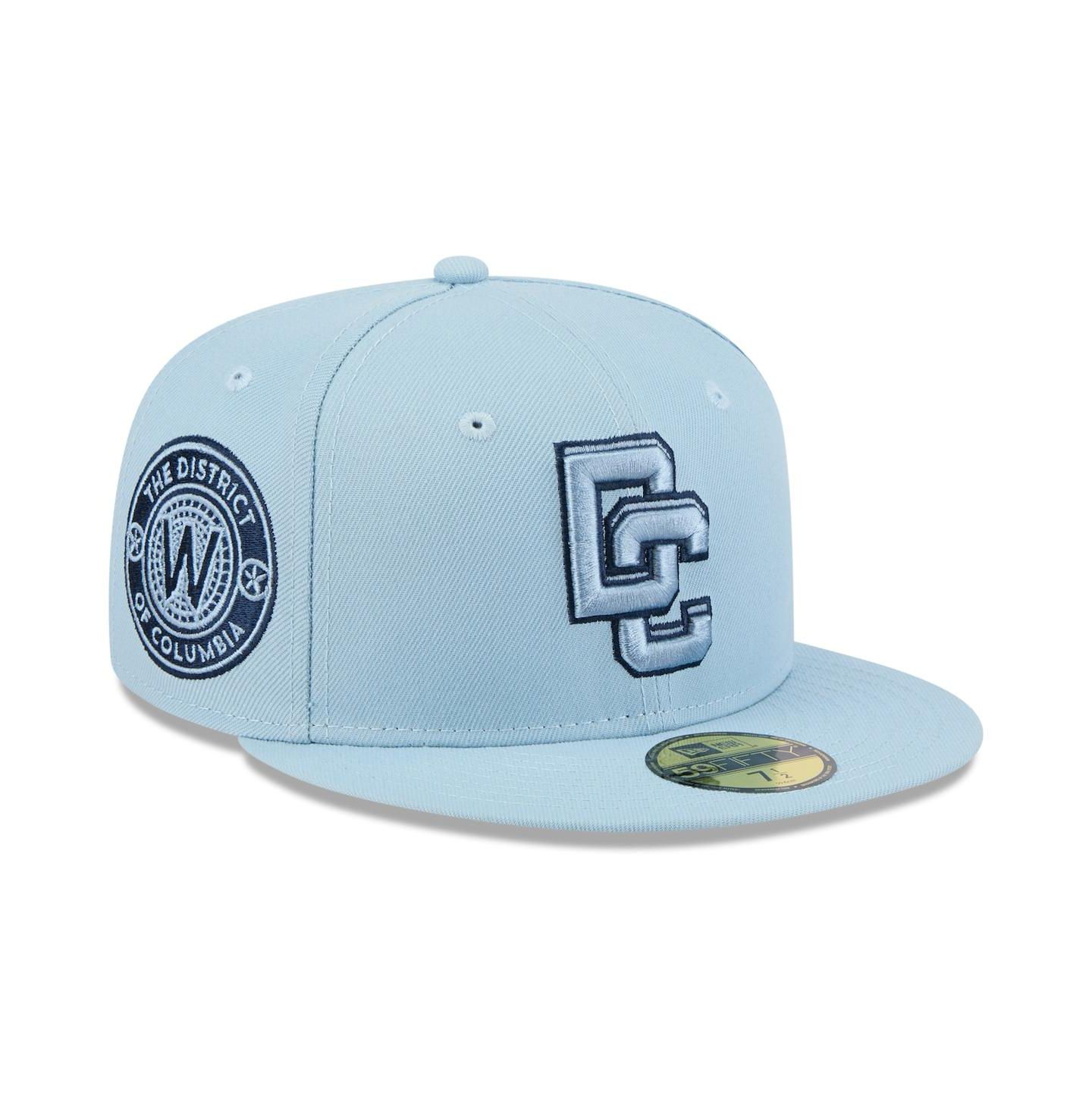 Мужские головные уборы New Era Light Blue Washington Nationals 2025 City Connect Fan Pack 59FIFTY Fitted Hat — фото 3