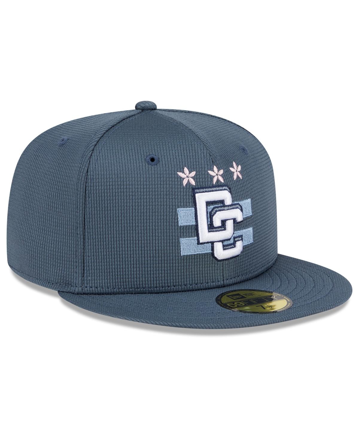 Shop New Era Men's Blue Washington Nationals 2025 City Connect Batting Practice 59fifty Fitted Hat