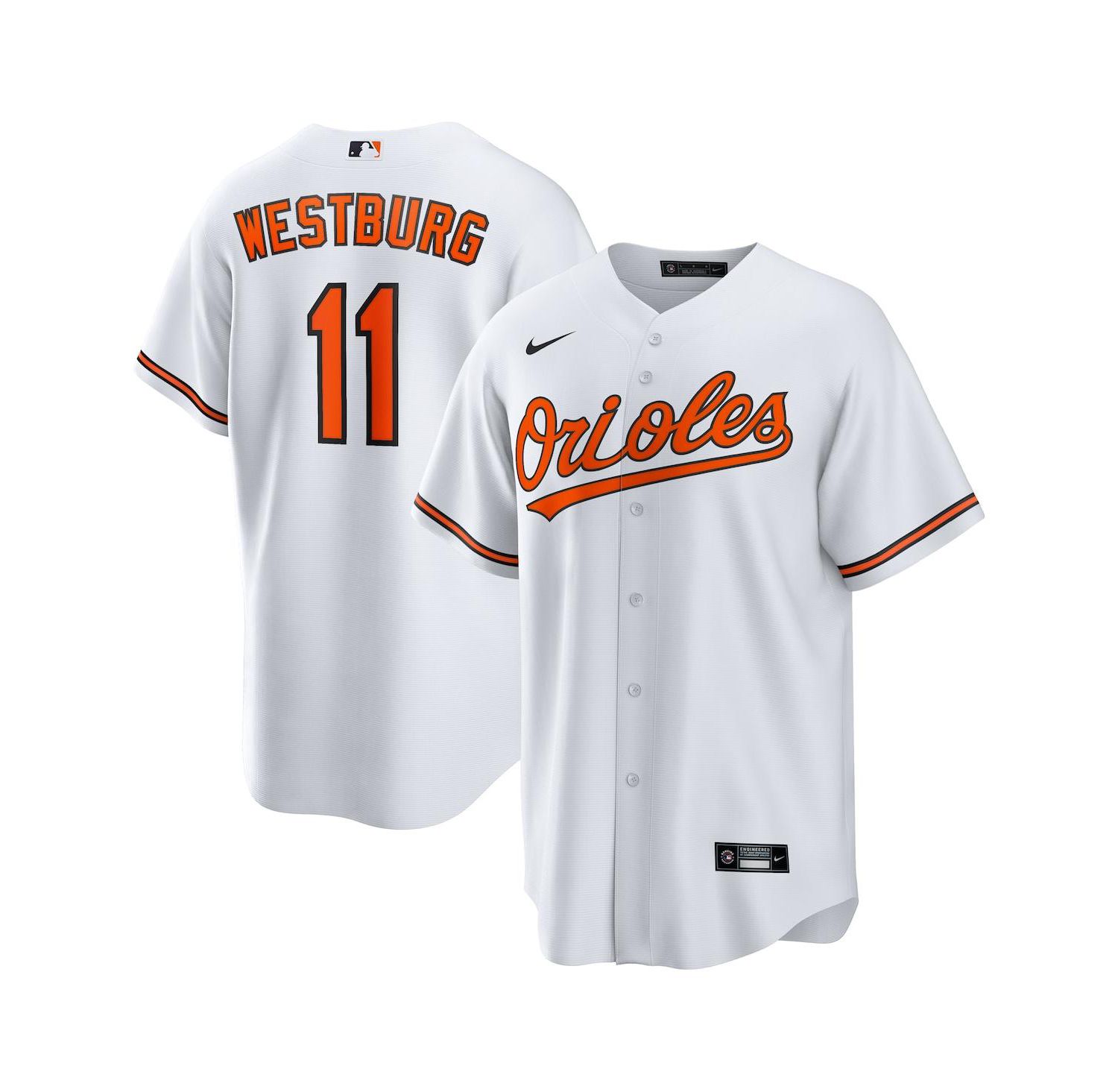 Men's Jordan Westburg White Baltimore Orioles Home Replica Jersey